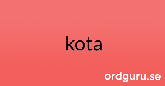 Bild med texten kota