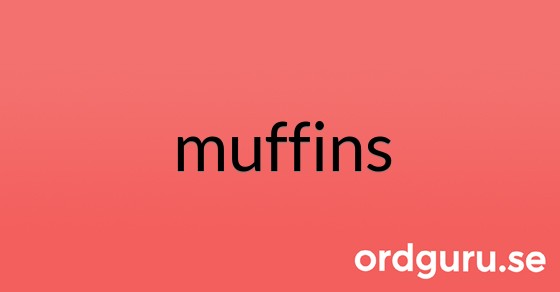 Bild med texten muffins