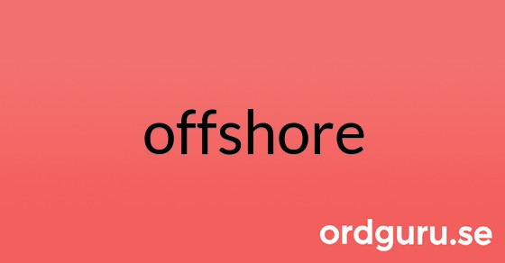 Bild med texten offshore