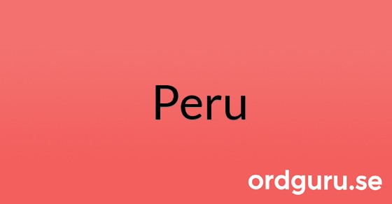 Bild med texten Peru
