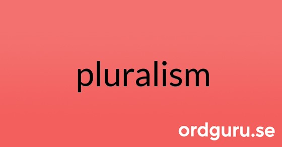 Bild med texten pluralism
