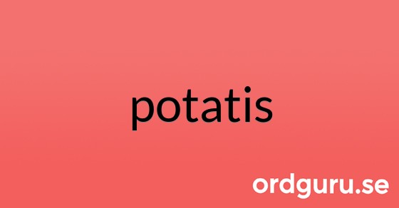 Bild med texten potatis
