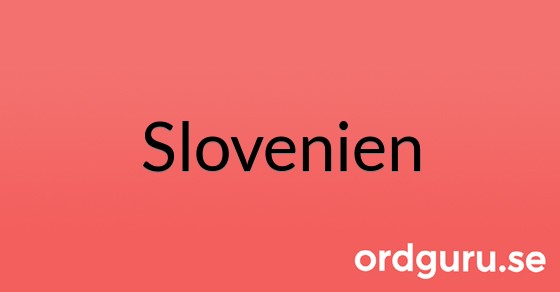 Bild med texten Slovenien