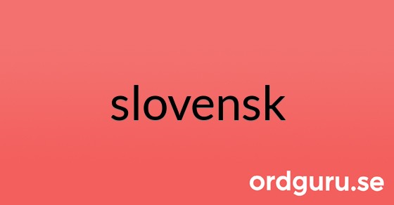 Bild med texten slovensk