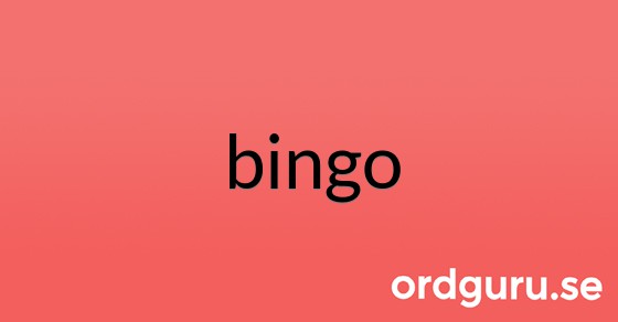 Bild med texten bingo