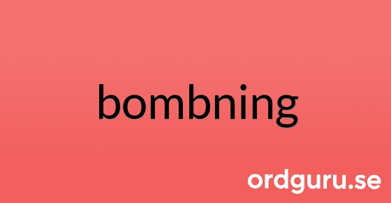 Bild med texten bombning