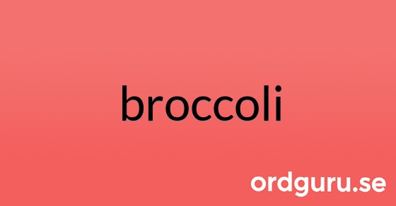 Bild med texten broccoli