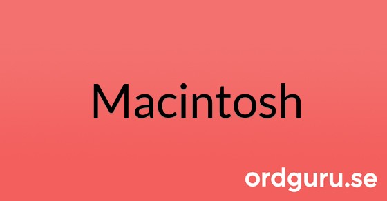 Bild med texten Macintosh