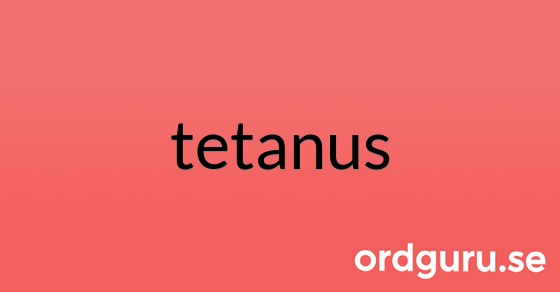 Bild med texten tetanus