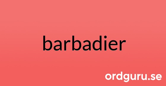 Bild med texten barbadier