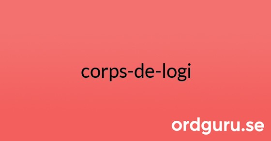 Bild med texten corps-de-logi