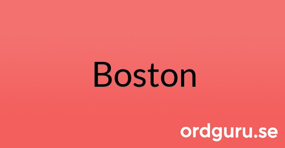 Bild med texten Boston