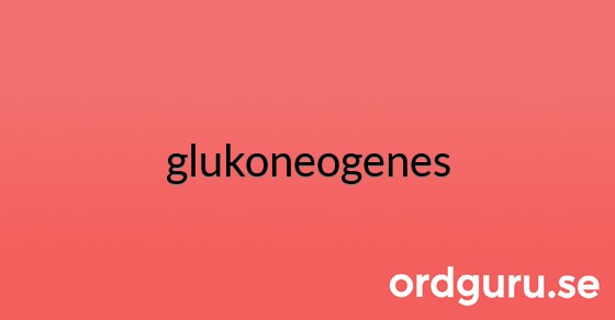 Bild med texten glukoneogenes