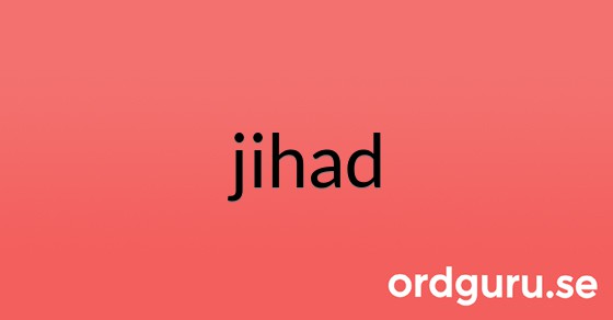 Bild med texten jihad