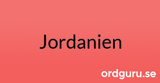 Bild med texten Jordanien