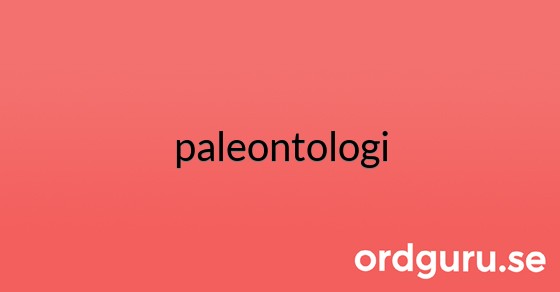 Bild med texten paleontologi