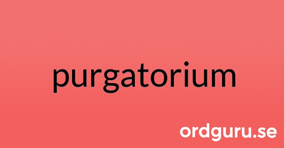 Bild med texten purgatorium