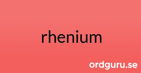 Bild med texten rhenium