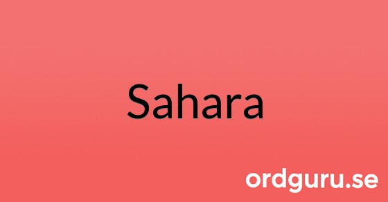 Bild med texten Sahara