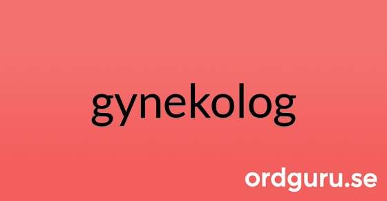 Bild med texten gynekolog