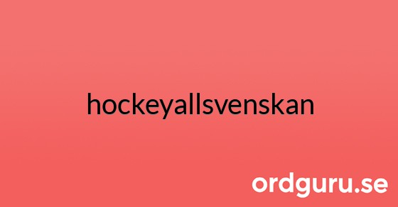 Bild med texten hockeyallsvenskan