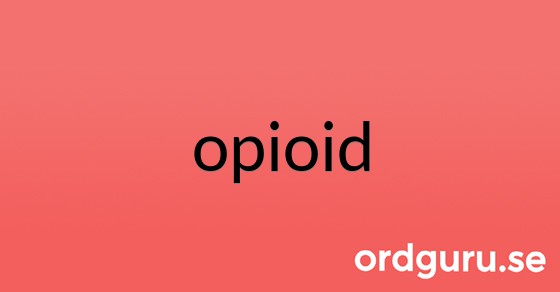 Bild med texten opioid