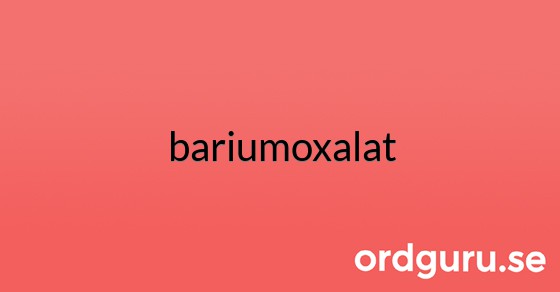 Bild med texten bariumoxalat