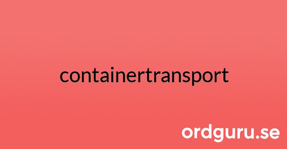 Bild med texten containertransport