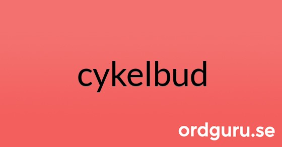 Bild med texten cykelbud