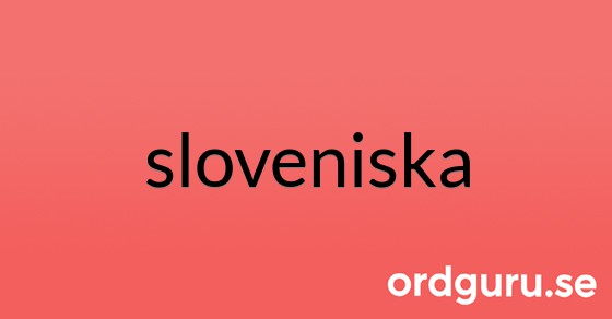 Bild med texten sloveniska