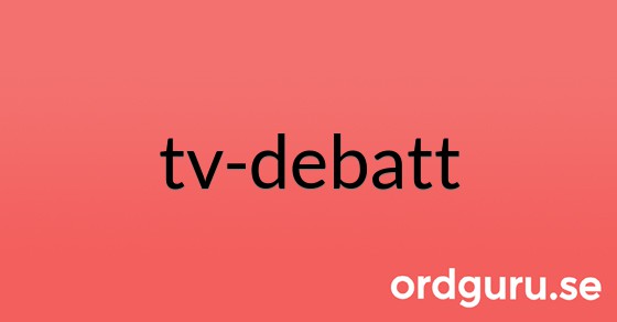 Bild med texten tv-debatt