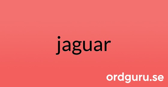 Bild med texten jaguar