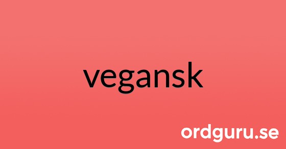 Bild med texten vegansk